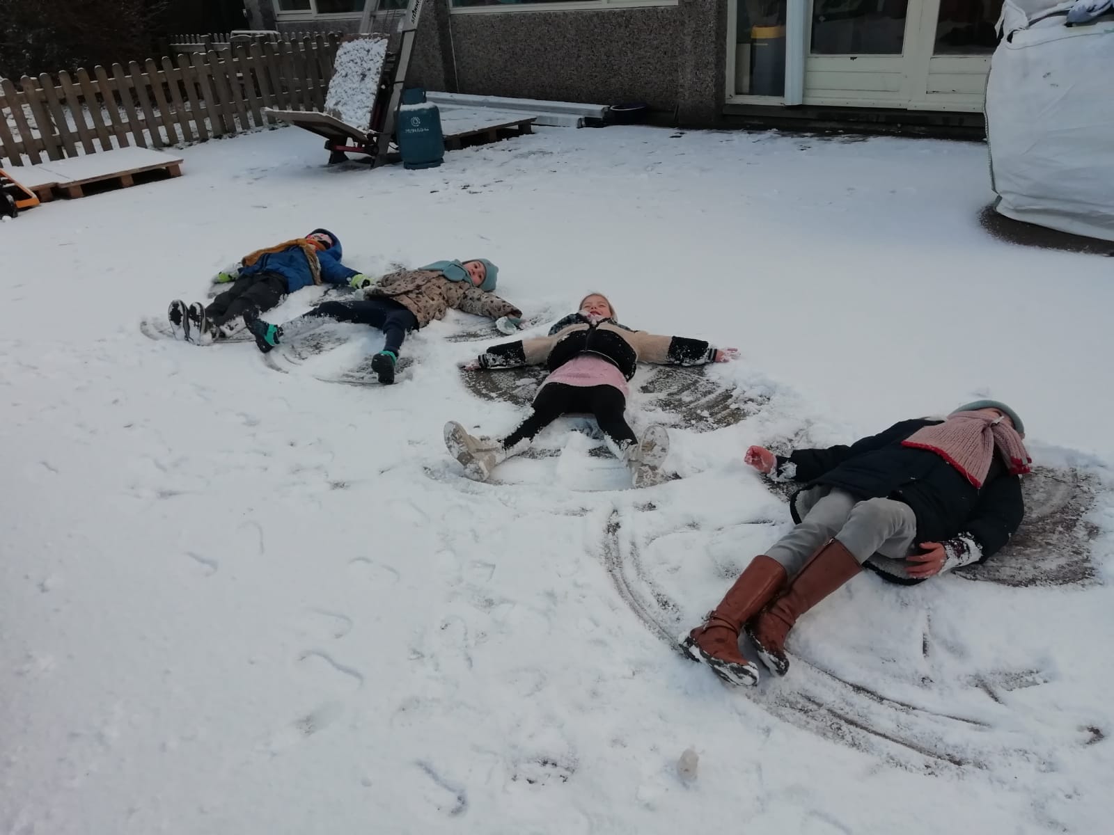 Sneeuwpret bij de kleuters