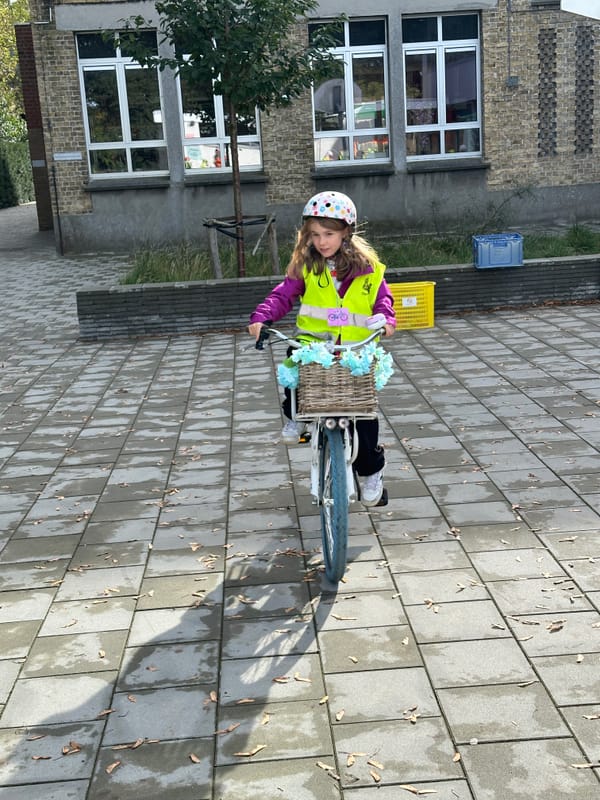 De leerlingen van L3 testten hun fietsvaardigheden.
