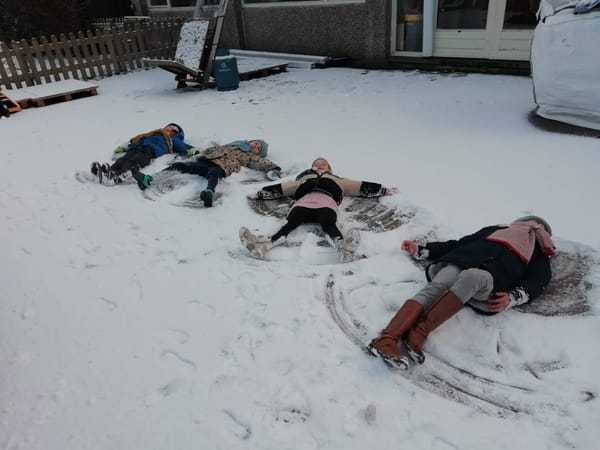 Sneeuwpret bij de kleuters