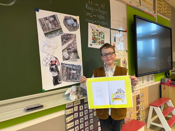 In L3A presenteerden de leerlingen elk een gedicht.