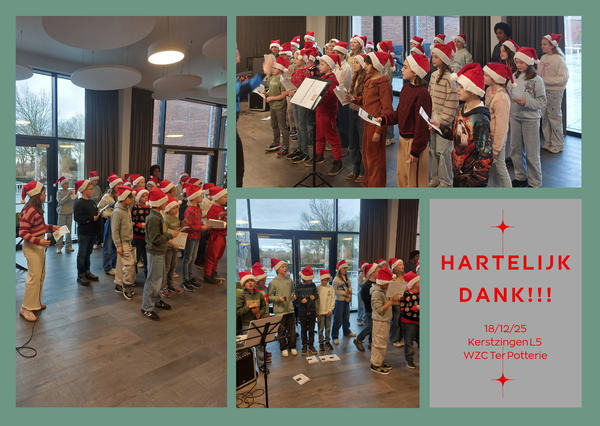 Kerstconcert 5de lj. in WZC Ter Potterie